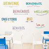 Bienvenue - Stickers multilingue pour décorer les murs