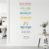 Benvinguts - Vinil multi idioma per decorar parets