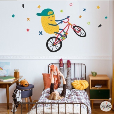 Stickers décoratifs - Big monster Bike - Décoration pour chambres de jeunes