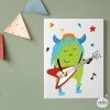 Làmina decorativa per a habitacions juvenils – Big monster Music