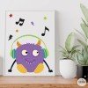 Feuille décorative pour chambres de jeunes – Big Monster Music Lila