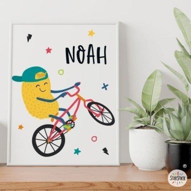 Decorative sheet for youth spaces – Big monster Bike
