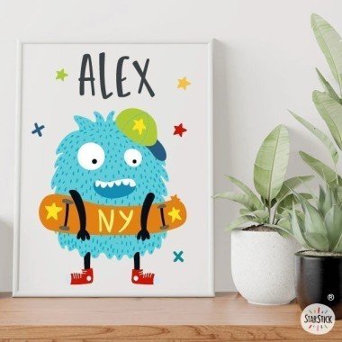 Design paintings for young people – Big monster skater