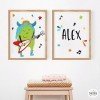 Pack with 2 posters - Big monster Music - Youth room decoration