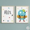 Set of 2 youth posters - Big monster skater - Original decoration for youth