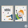 Original and fun youth decoration - Big monster Parkour - Pack of 2 sheets