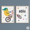 Decoració juvenil original i divertida - Big monster Bike - Pack de 2 làmines