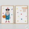 Original and fun youth decoration - Big monster Basket - Pack of 2 posters