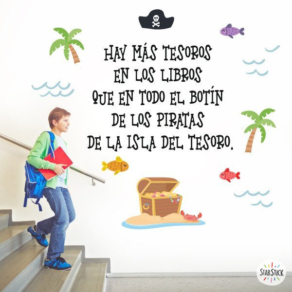 ¡Elige idioma! Decoración para escuelas y bibliotecas - Un libro, un tesoro