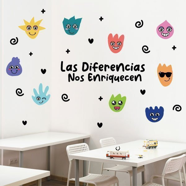 Les diferències ens enriqueixen - Vinils per a escoles i instituts - Igualtat