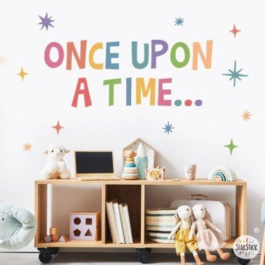 Children's decoration - Once upon a time - Wall sticker with phrases