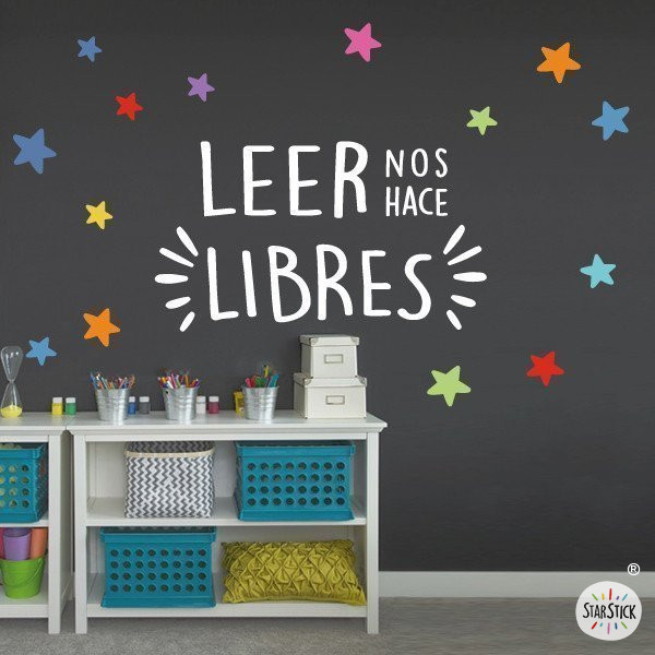 Reading makes us free - Educational wall decals