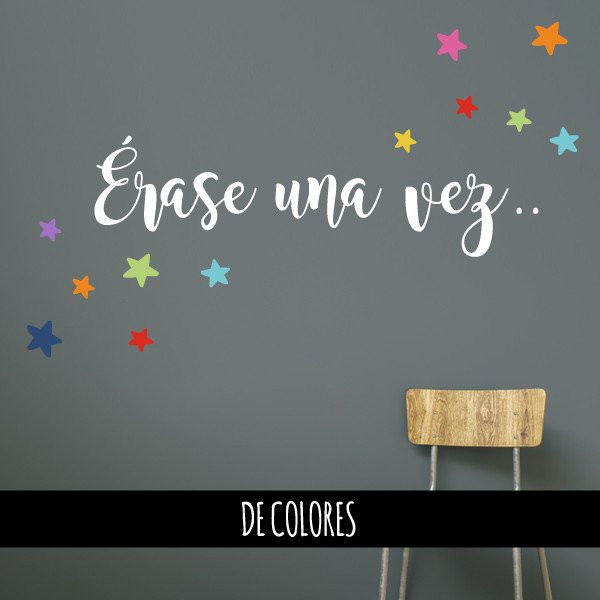 Tria idioma! Hi havia una vegada - Vinils educatius per decorar escoles i biblioteques