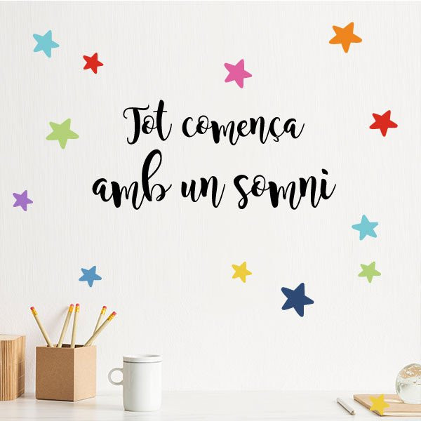 Vinilos educativos escuelas - Everything begins with a dream