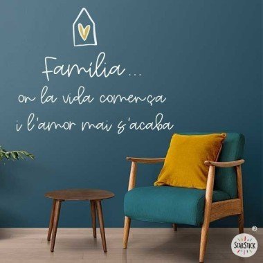 Tria idioma! Família... on la vida comença - Vinils decoratius en català