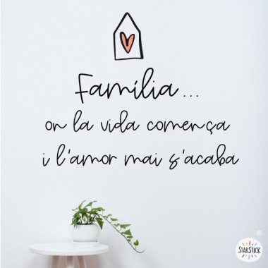 Tria idioma! Família... on la vida comença - Vinils decoratius en català