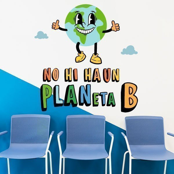 Choisissez la langue! Il n'y a pas de planète B - Stickers pour centres