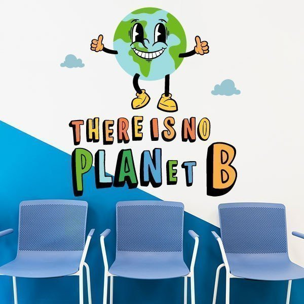 Choisissez la langue! Il n'y a pas de planète B - Stickers pour centres