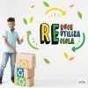 Choisissez la langue! - Réduire Réutilisation Recycler - Stickers éducatifs pour décorer les espaces publics