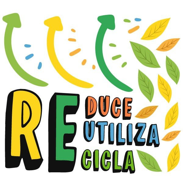 Choose language! - Reduce Reuse Recycle - Educational stickers to decorate public spaces