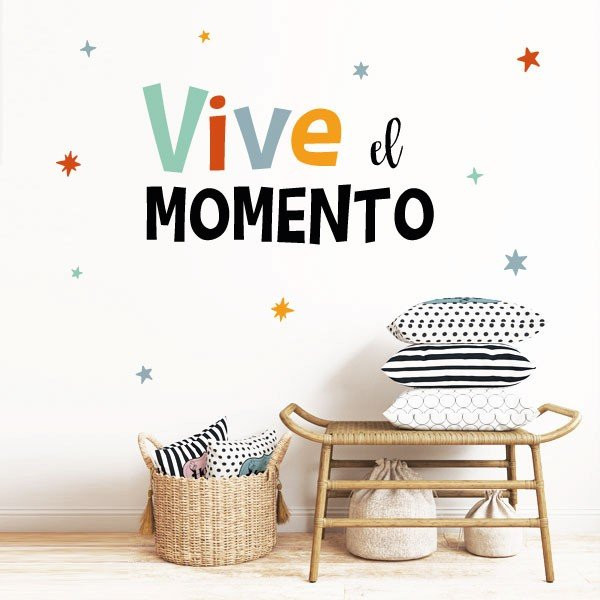 Tria idioma! Viu el moment - Vinils decoratius amb frases