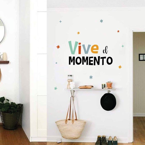 Tria idioma! Viu el moment - Vinils decoratius amb frases