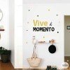 Tria color i idioma! Viu el moment - Vinils decoratius amb frases