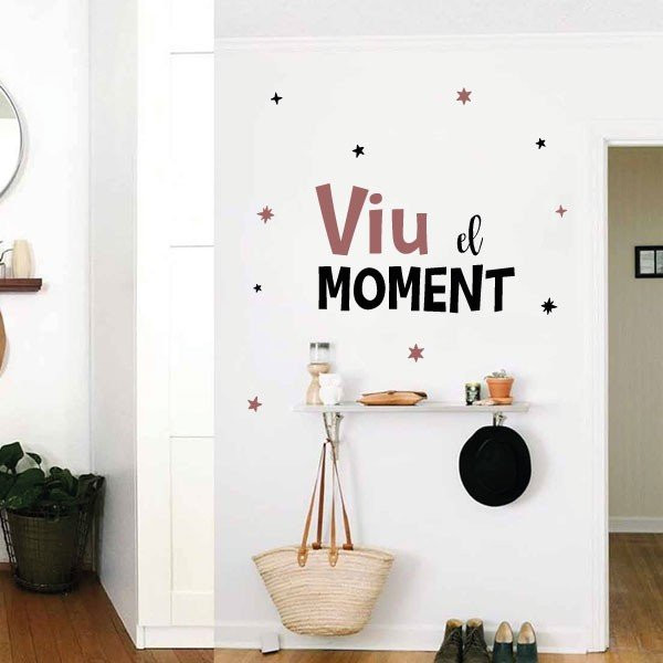 Choose color and language! Enjoy the Now - Decorative stickers with phrases