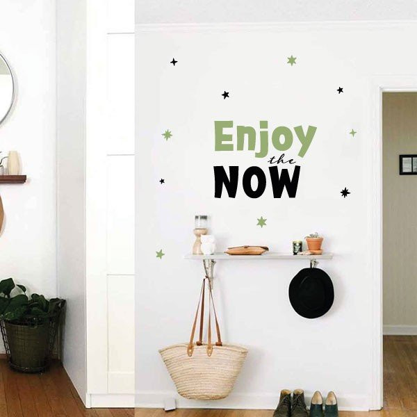 Tria color i idioma! Viu el moment - Vinils decoratius amb frases
