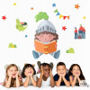 Girl Knight Reading - Decorative Stickers for Reading Spaces