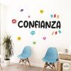 Choose language! Confidence – Decorative stickers with motivational words