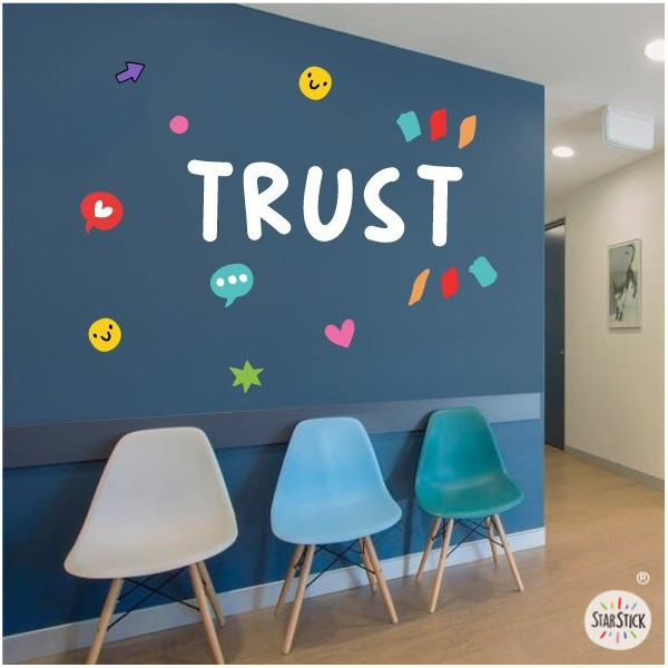 Choisissez la langue! Confiance – Stickers décoratif avec mots de motivation