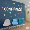 Tria idioma! Confiança – Vinils decoratius amb paraules de motivació
