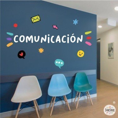 ¡Elige idioma! Comunicación – Vinilos murales - Ideas para decorar espacios públicos