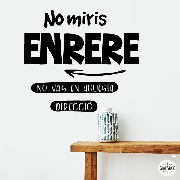 Choose color and language! Don't look back - Decorative wall decals with phrases