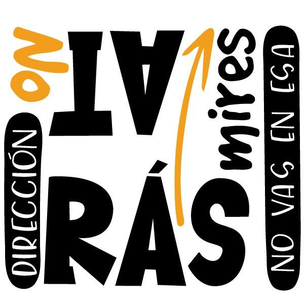 Choisissez la couleur et la langue! Ne regardez pas en arrière - Stickers décoratifs avec des phrases