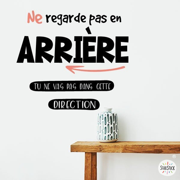 ¡Elige color e idioma! No mires atrás - Vinilos decorativos con frases
