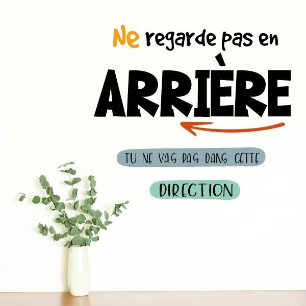 ¡Elige idioma! No mires atrás - Vinilos decorativos con frases