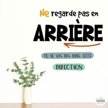 Choose language! Don't look back - Decorative wall decals with phrases