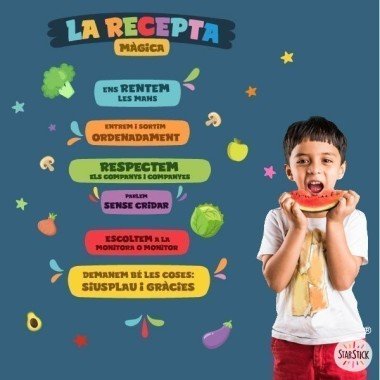 Choisissez la langue ! La recette magique - Stickers décoratifs pour les salles à manger scolaires