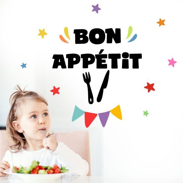 Choisissez la langue! Bon appétit – Stickers et idées pour décorer les salles à manger