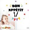 Choisissez la langue! Bon appétit – Stickers et idées pour décorer les salles à manger