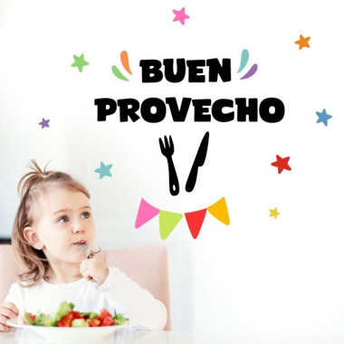 ¡Elige idioma! Buen provecho - Vinilos e ideas para decorar comedores