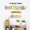 Choisissez la langue! Cela semble impossible - Stickers décoratifs avec phrases
