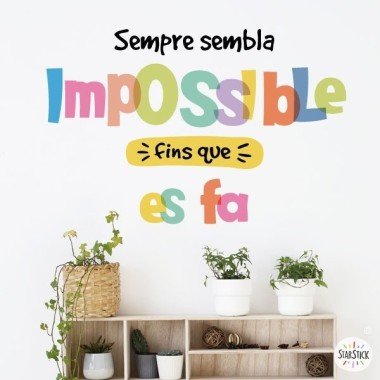 Choose language! It always seems impossible - Decorative wall stickers