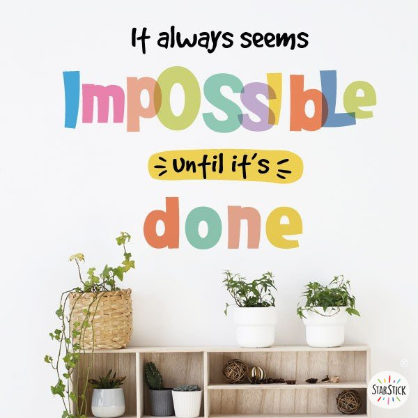 Choisissez la langue! Cela semble impossible - Stickers décoratifs avec phrases