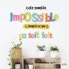 Choisissez la langue! Cela semble impossible - Stickers décoratifs avec phrases