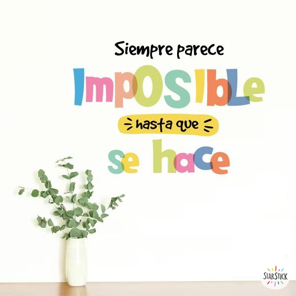 Choose language! It always seems impossible - Decorative wall stickers