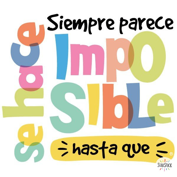 ¡Elige idioma! Parece imposible - Vinilos decorativos con frases
