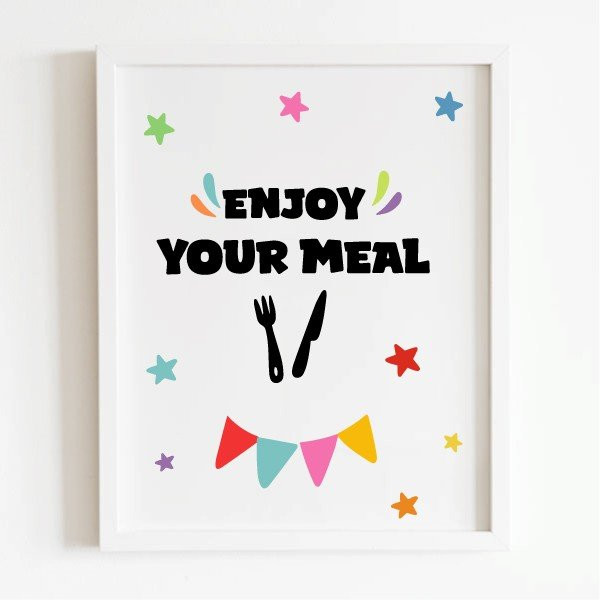 Choisissez la langue! Affiche décoratif pour salles à manger - Bon appétit